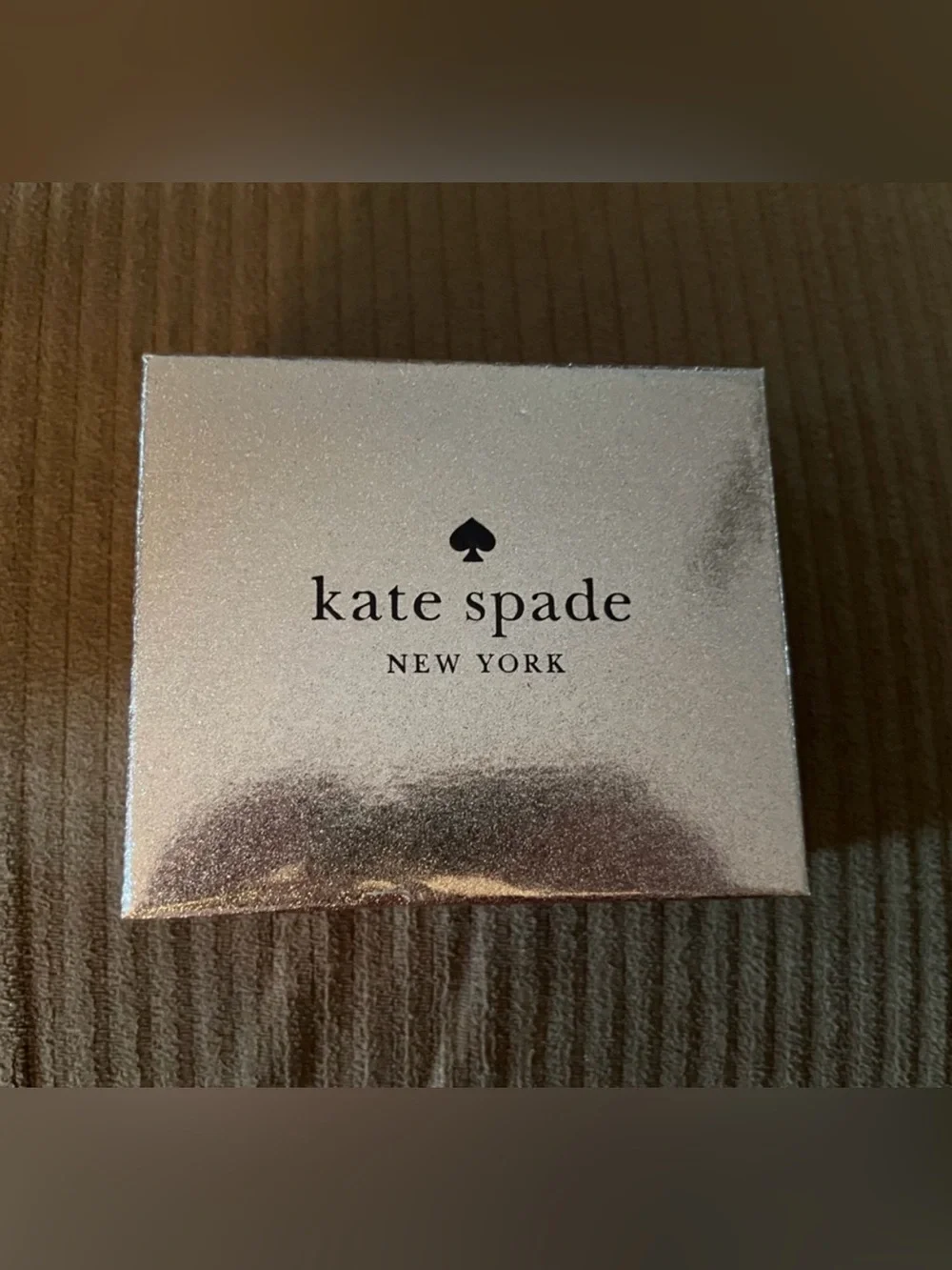kate spade Glimmer Glitter Small Card Holder. NWT Black BOXED